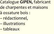Catalogue GIPEN, fabricant 
